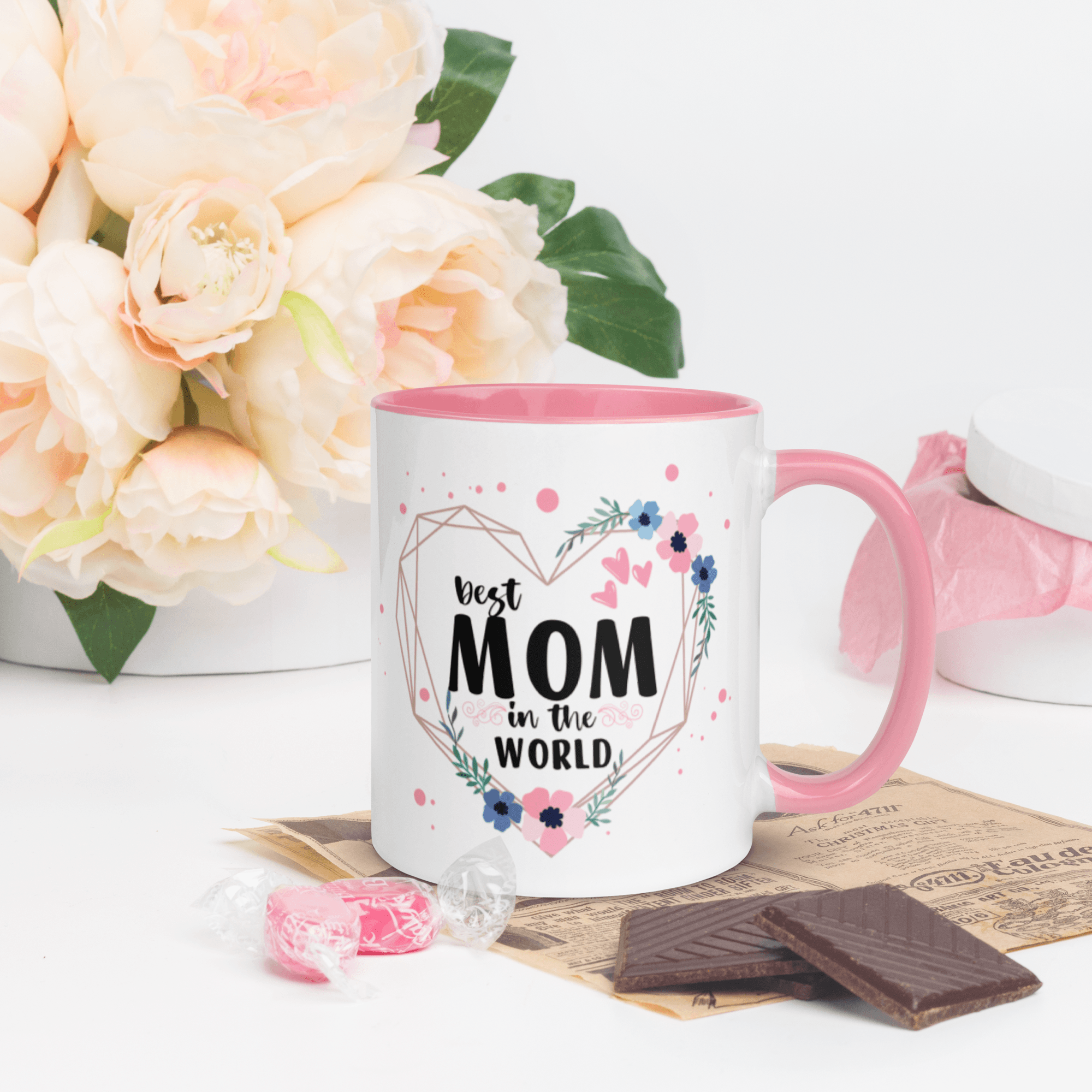 Cute Mom Coffee Mug, World's Most Wonderful Mom Rainbow Mug