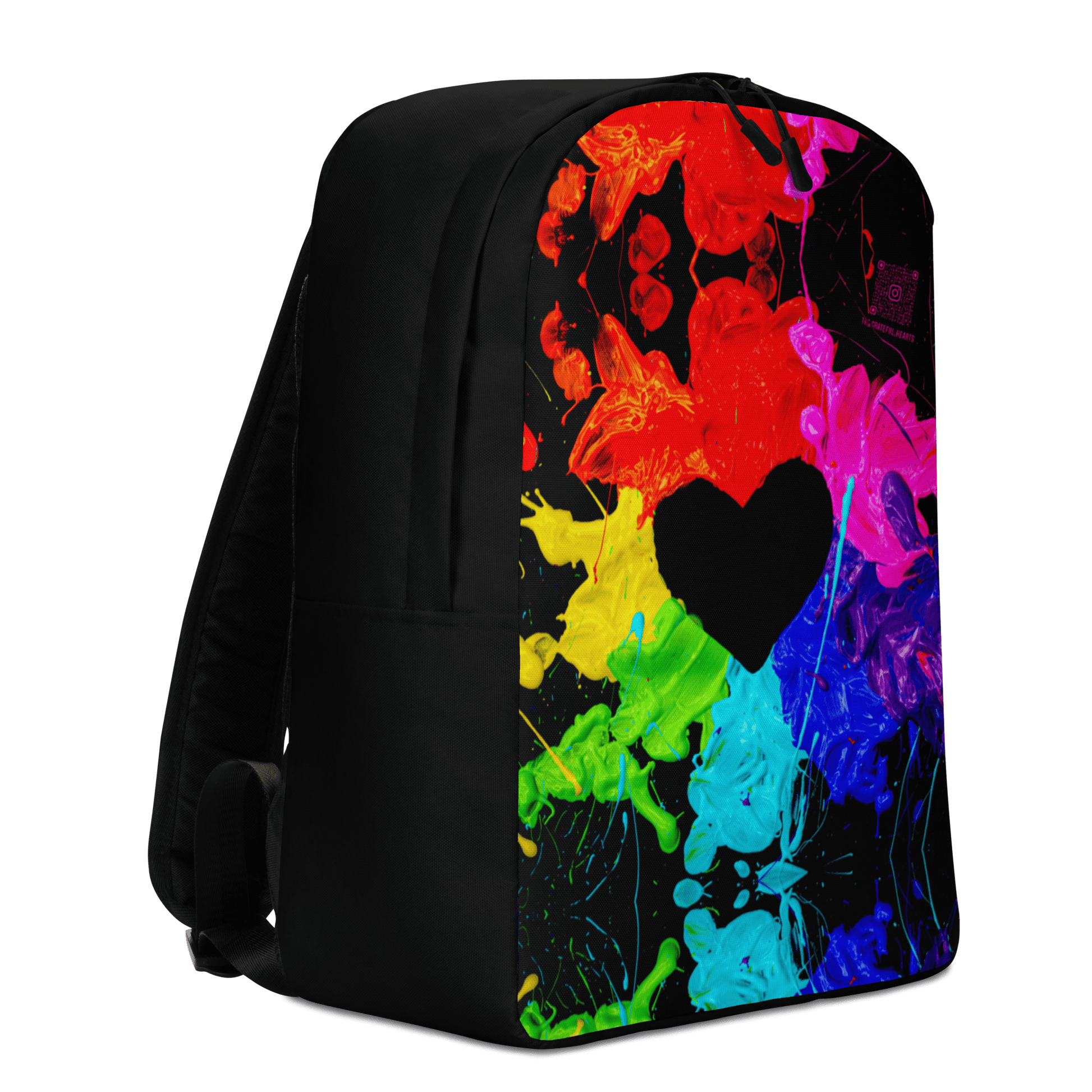 Heart Splash Minimalist Backpack - The Grateful Hearts