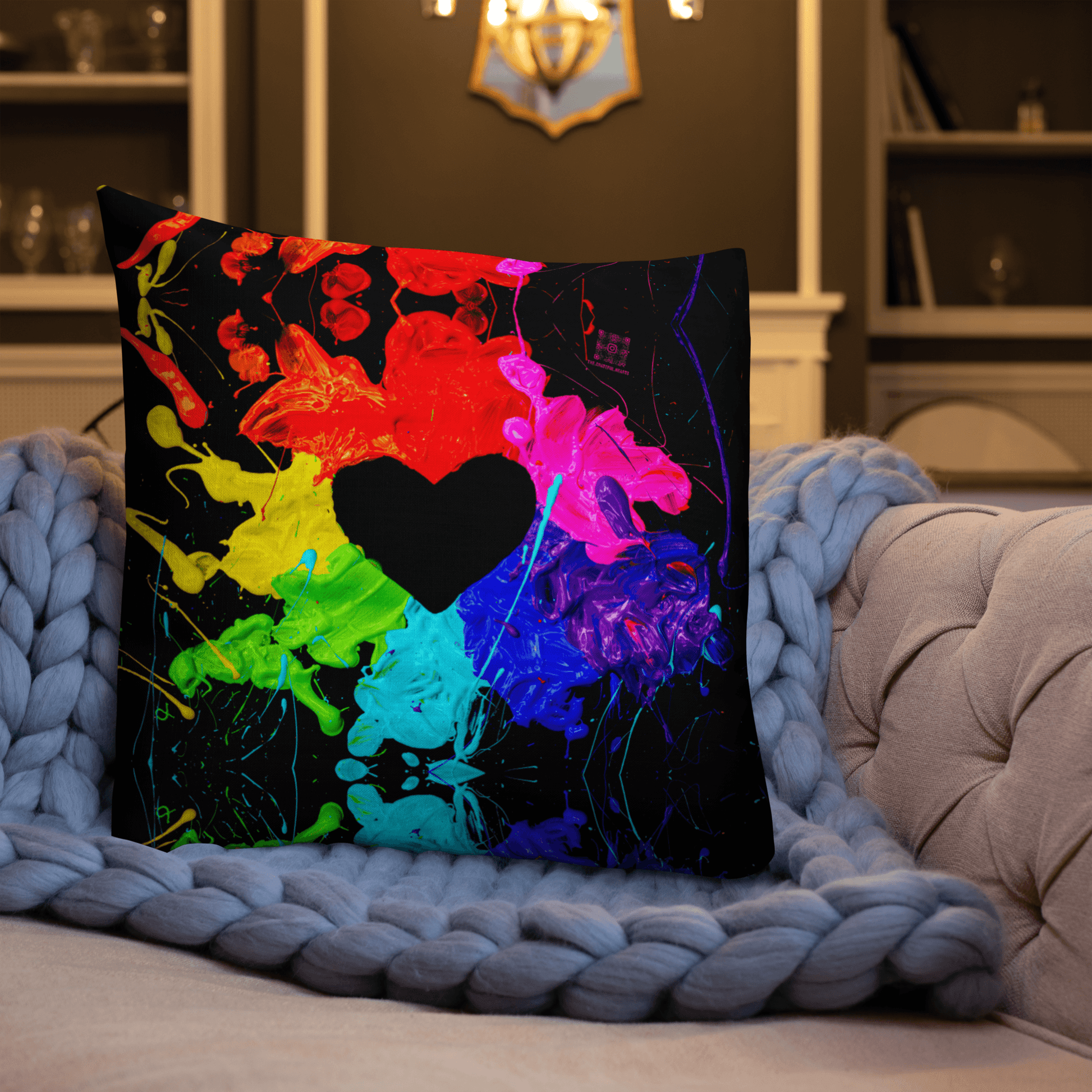 Heart Splash Premium Pillows ❤️ - The Grateful Hearts