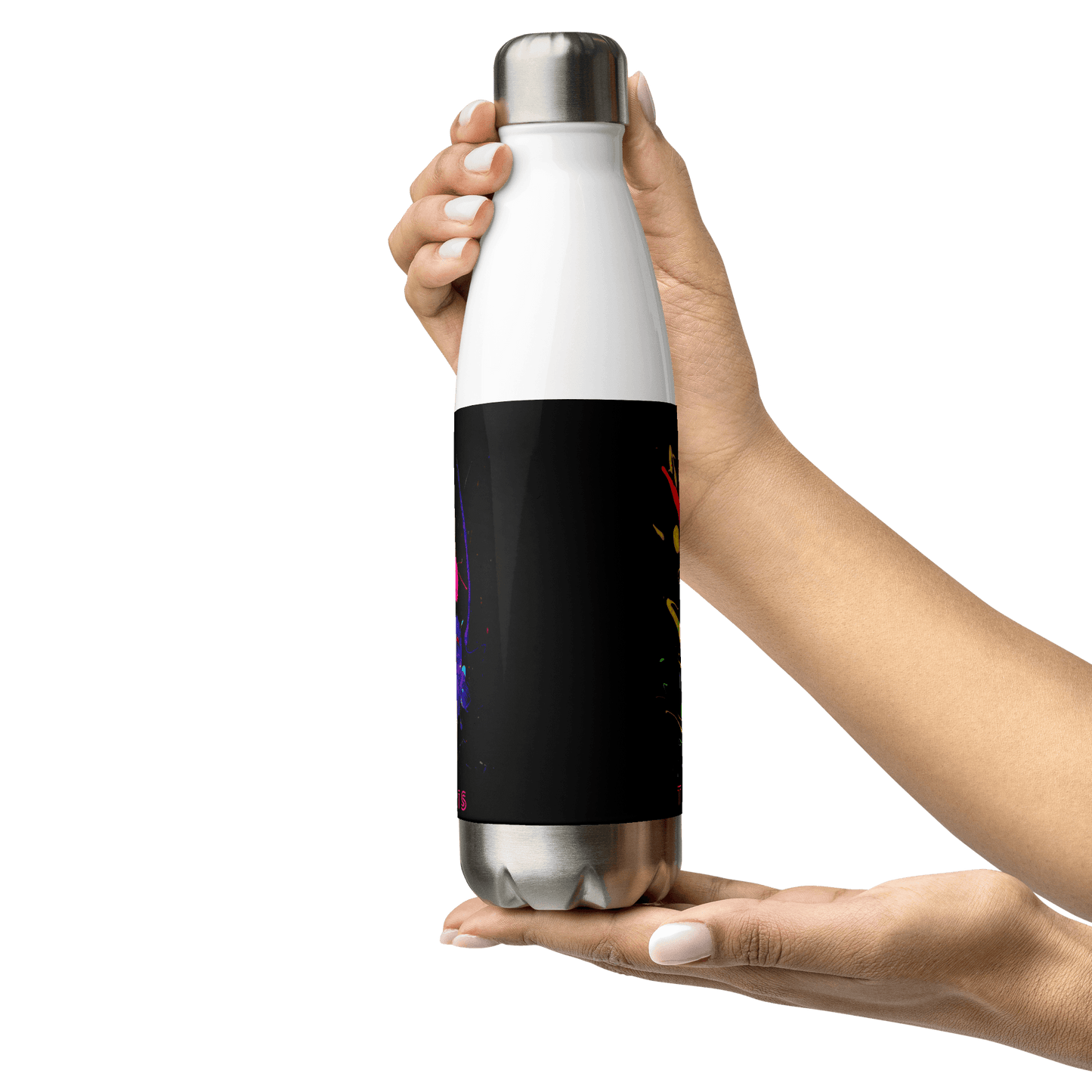 Heart Splash Stainless Steel Water Bottle - The Grateful Hearts