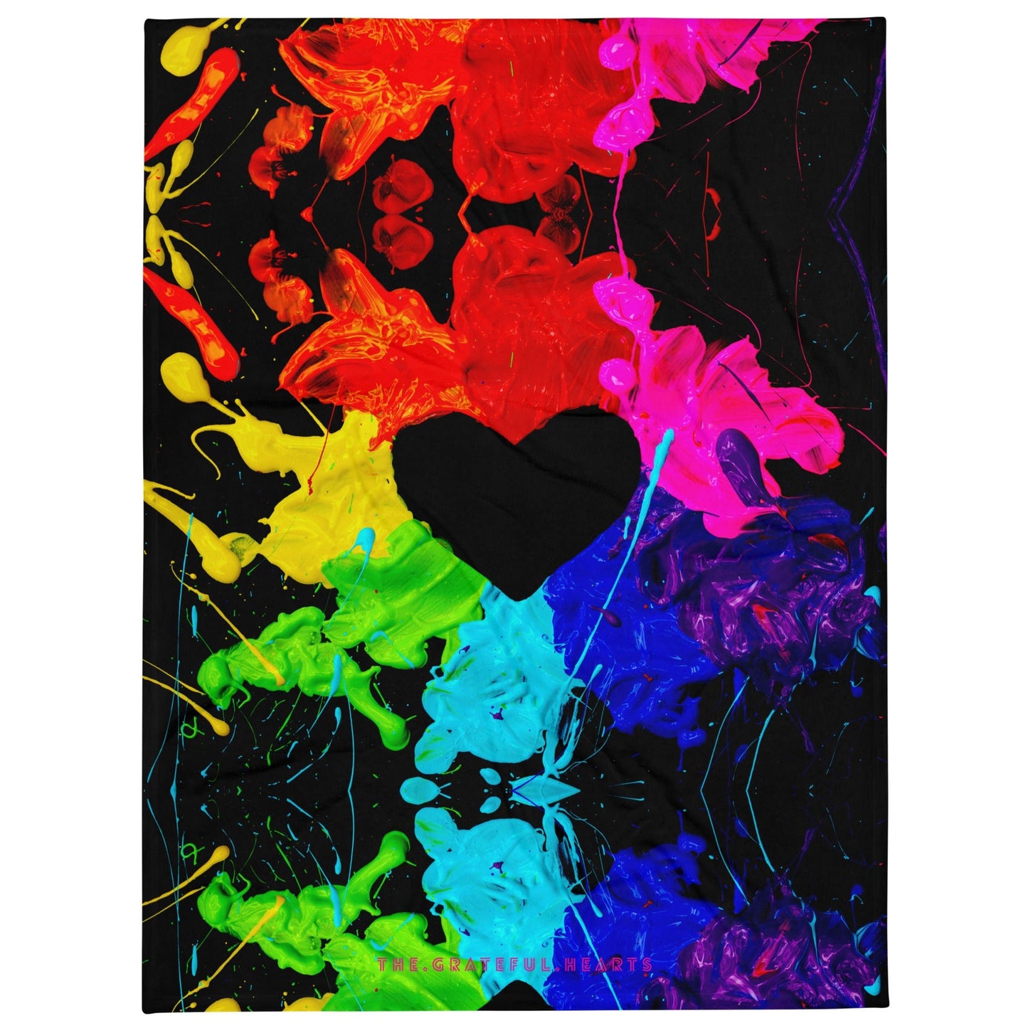 Heart Splash ❤️ Throw Blanket - The Grateful Hearts