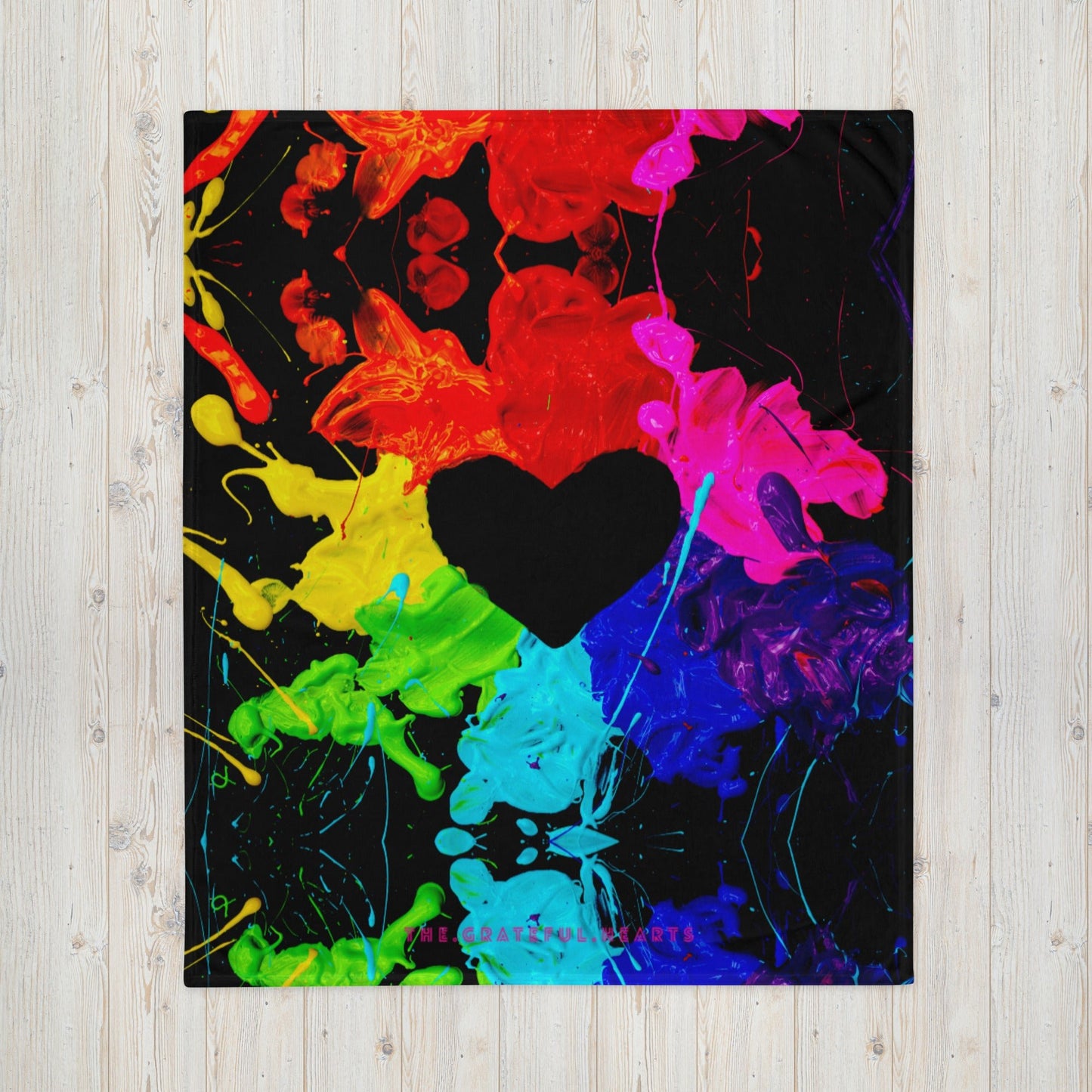 Heart Splash ❤️ Throw Blanket - The Grateful Hearts