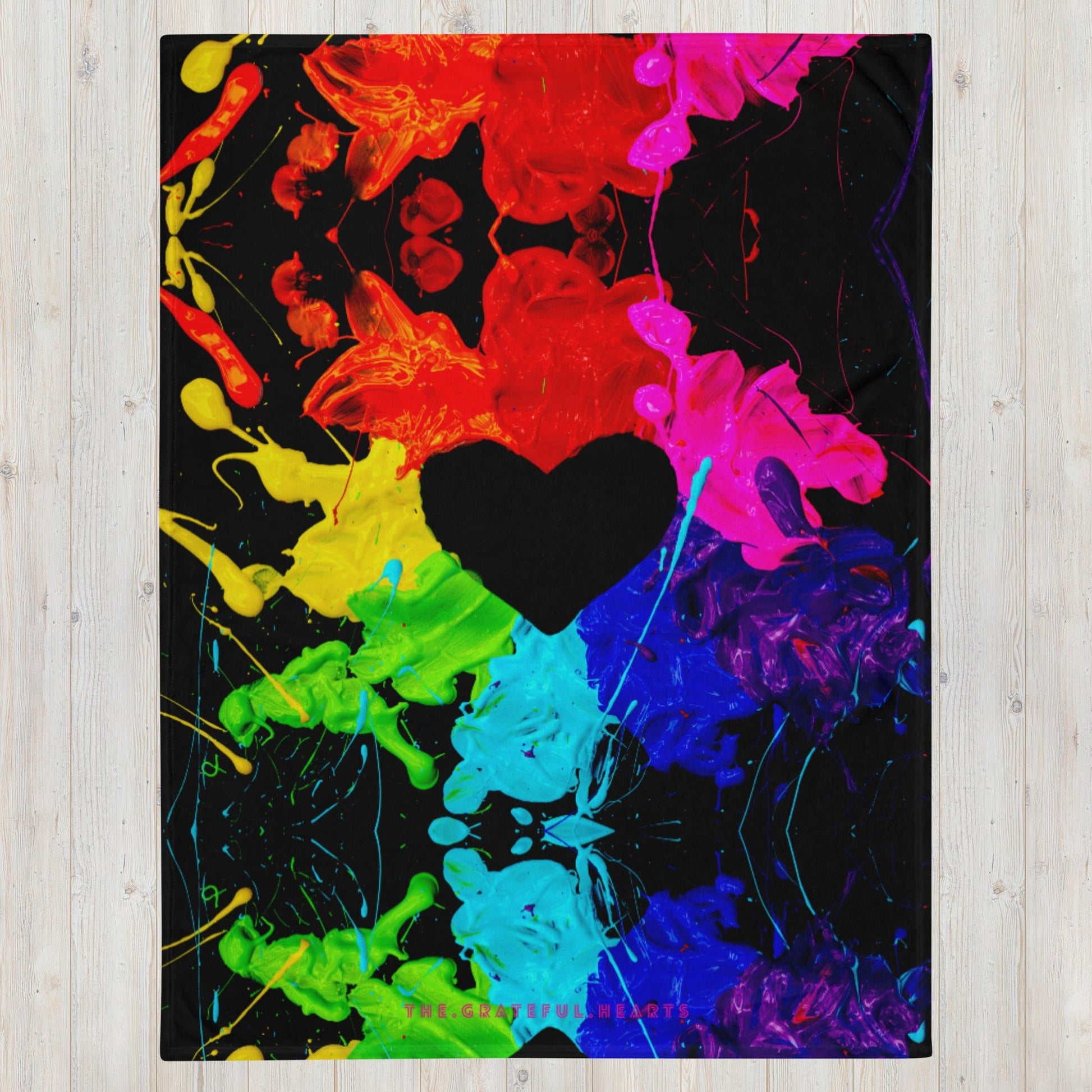 Heart Splash ❤️ Throw Blanket - The Grateful Hearts