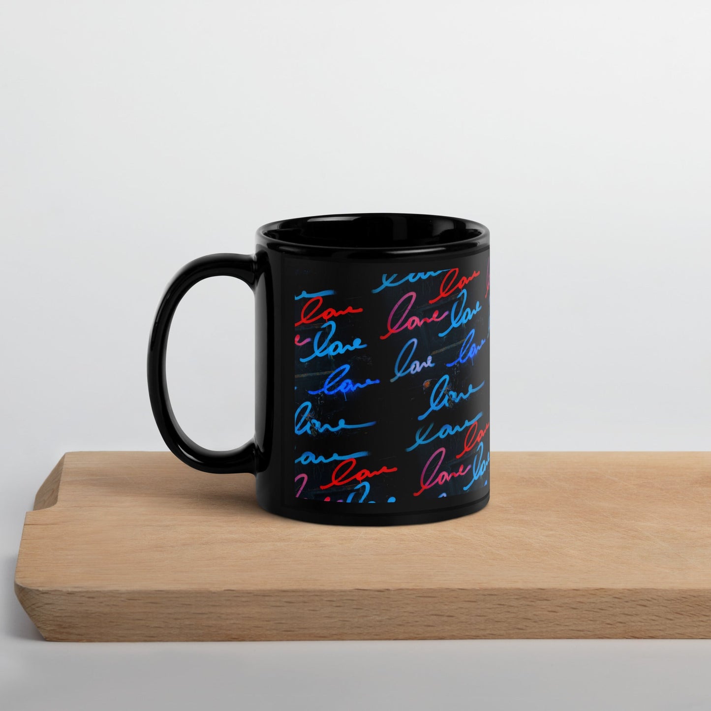 Love X Infinity ❤️ Black Glossy Mug (Available in 11oz & 15oz sizes) - The Grateful Hearts