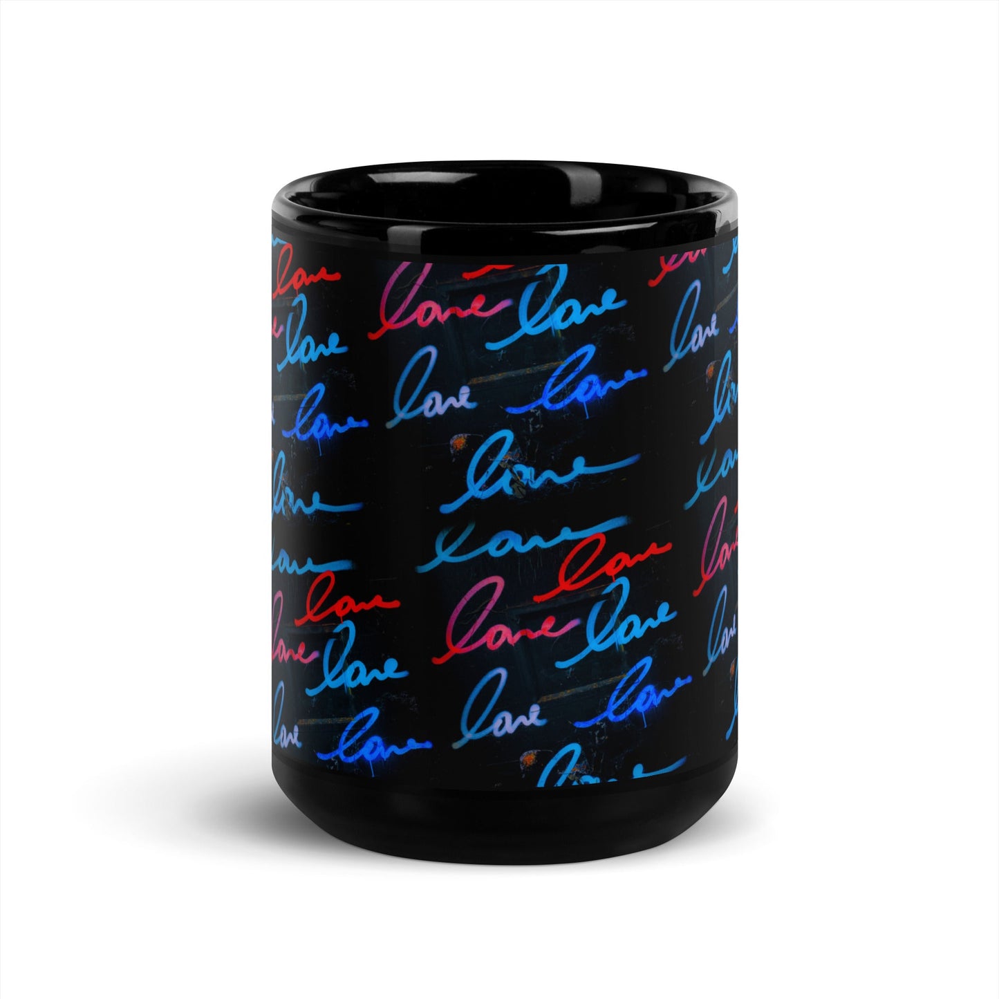 Love X Infinity ❤️ Black Glossy Mug (Available in 11oz & 15oz sizes) - The Grateful Hearts