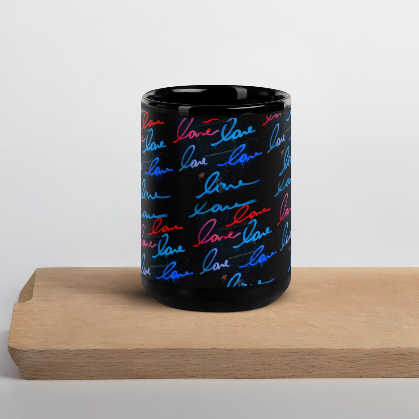 Love X Infinity ❤️ Black Glossy Mug (Available in 11oz & 15oz sizes) - The Grateful Hearts