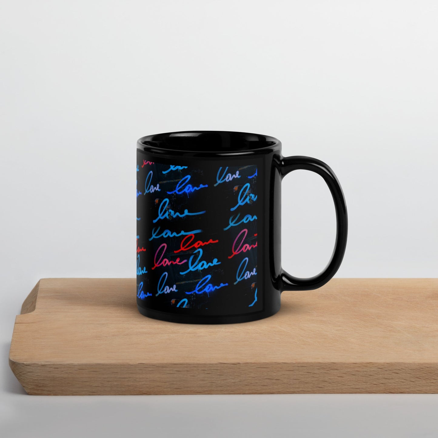 Love X Infinity ❤️ Black Glossy Mug (Available in 11oz & 15oz sizes) - The Grateful Hearts