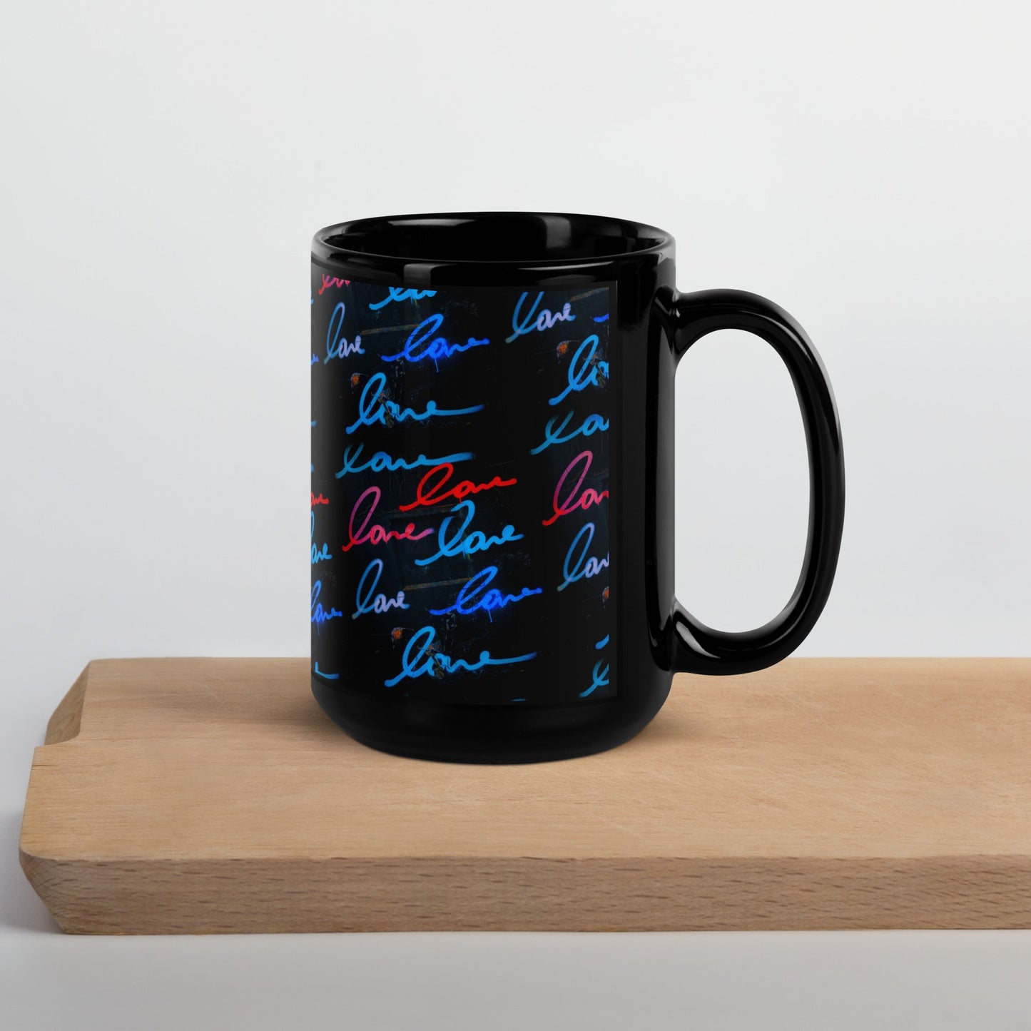 Love X Infinity ❤️ Black Glossy Mug (Available in 11oz & 15oz sizes) - The Grateful Hearts