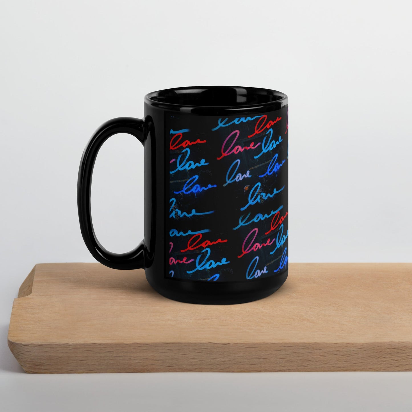 Love X Infinity ❤️ Black Glossy Mug (Available in 11oz & 15oz sizes) - The Grateful Hearts