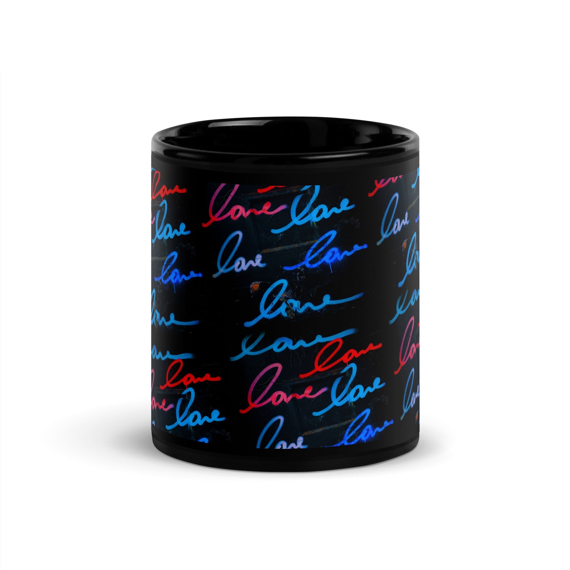 Love X Infinity ❤️ Black Glossy Mug (Available in 11oz & 15oz sizes) - The Grateful Hearts