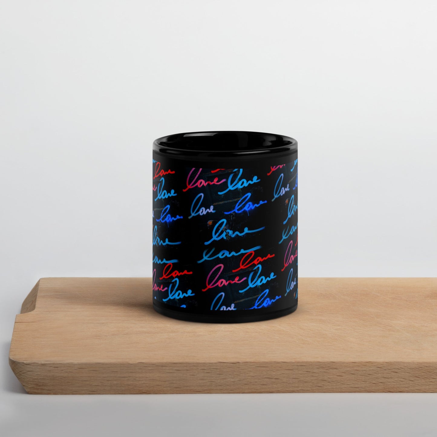 Love X Infinity ❤️ Black Glossy Mug (Available in 11oz & 15oz sizes) - The Grateful Hearts