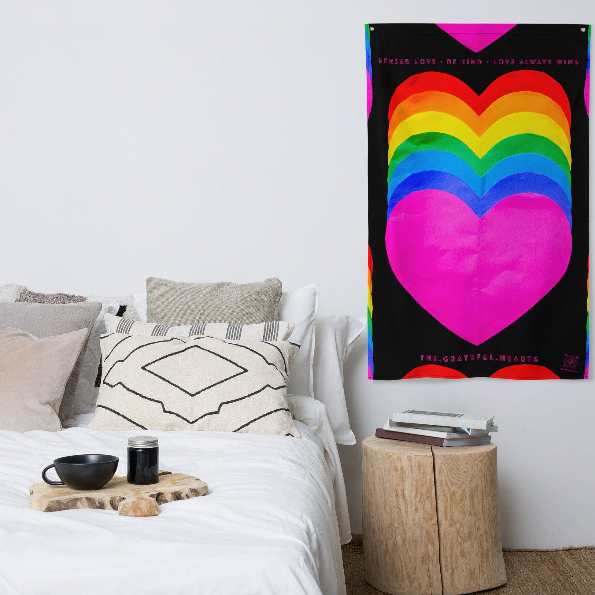 Rainbow Hearts Flag - The Grateful Hearts