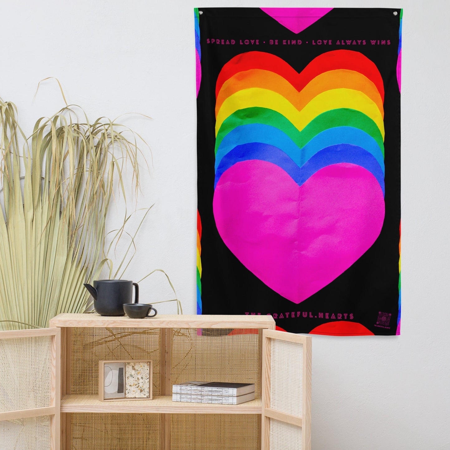 Rainbow Hearts Flag - The Grateful Hearts