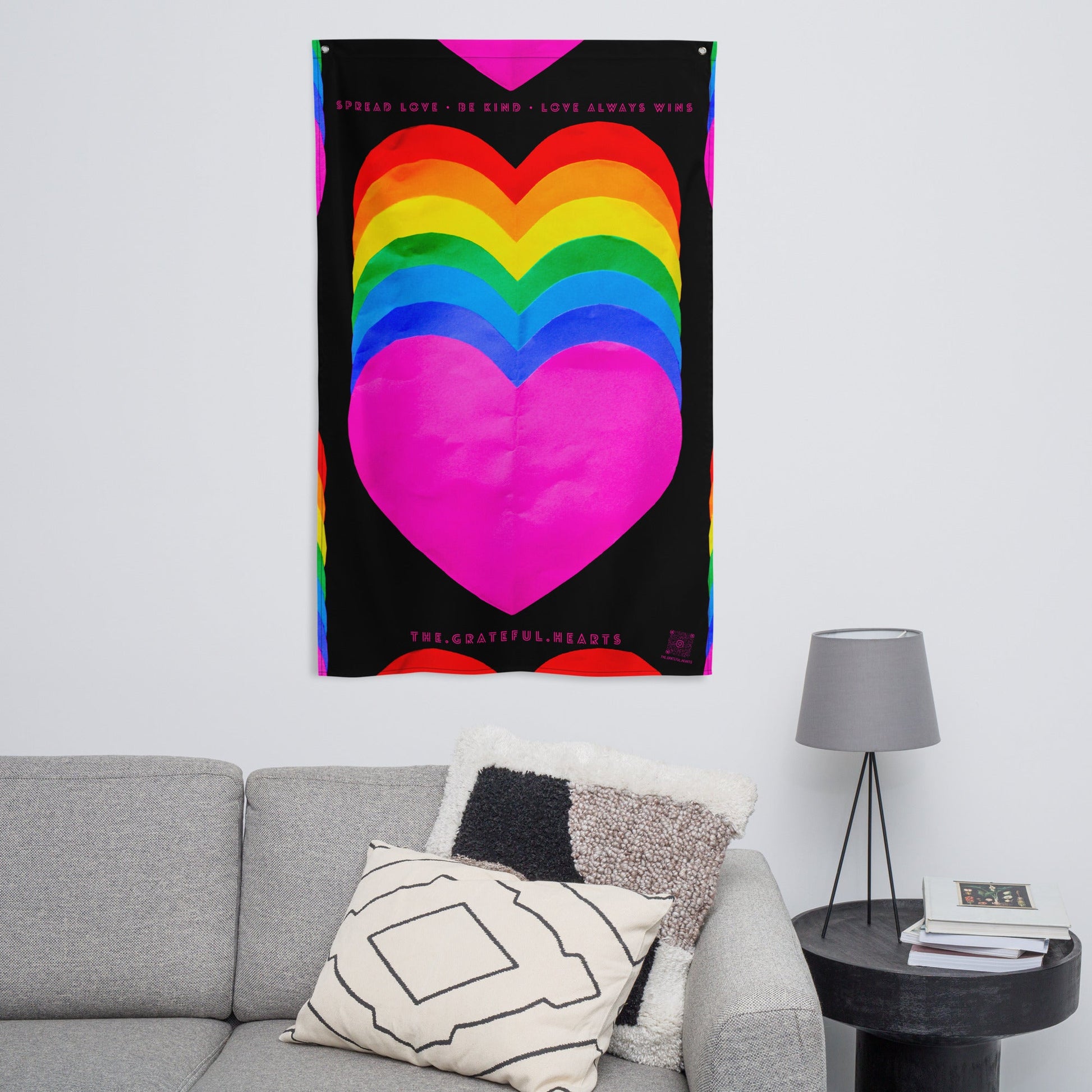 Rainbow Hearts Flag - The Grateful Hearts