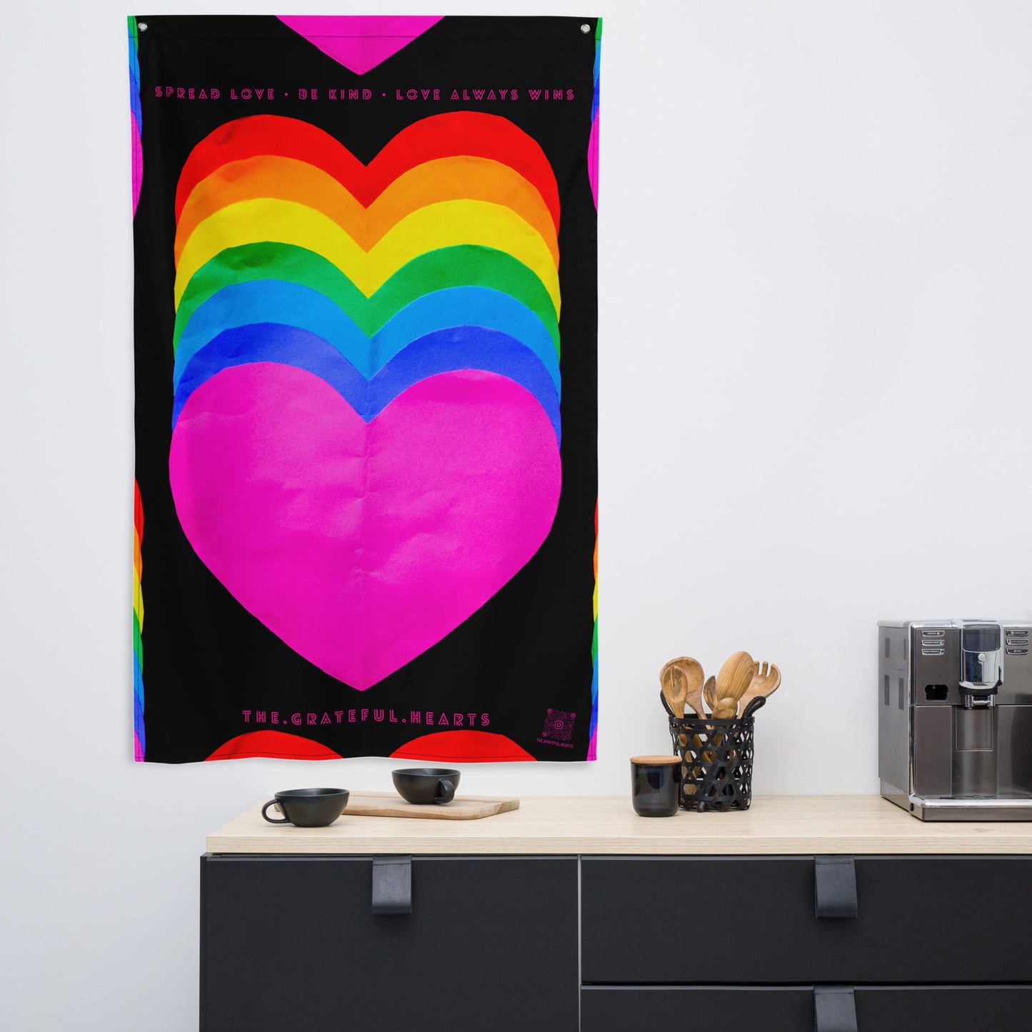 Rainbow Hearts Flag - The Grateful Hearts