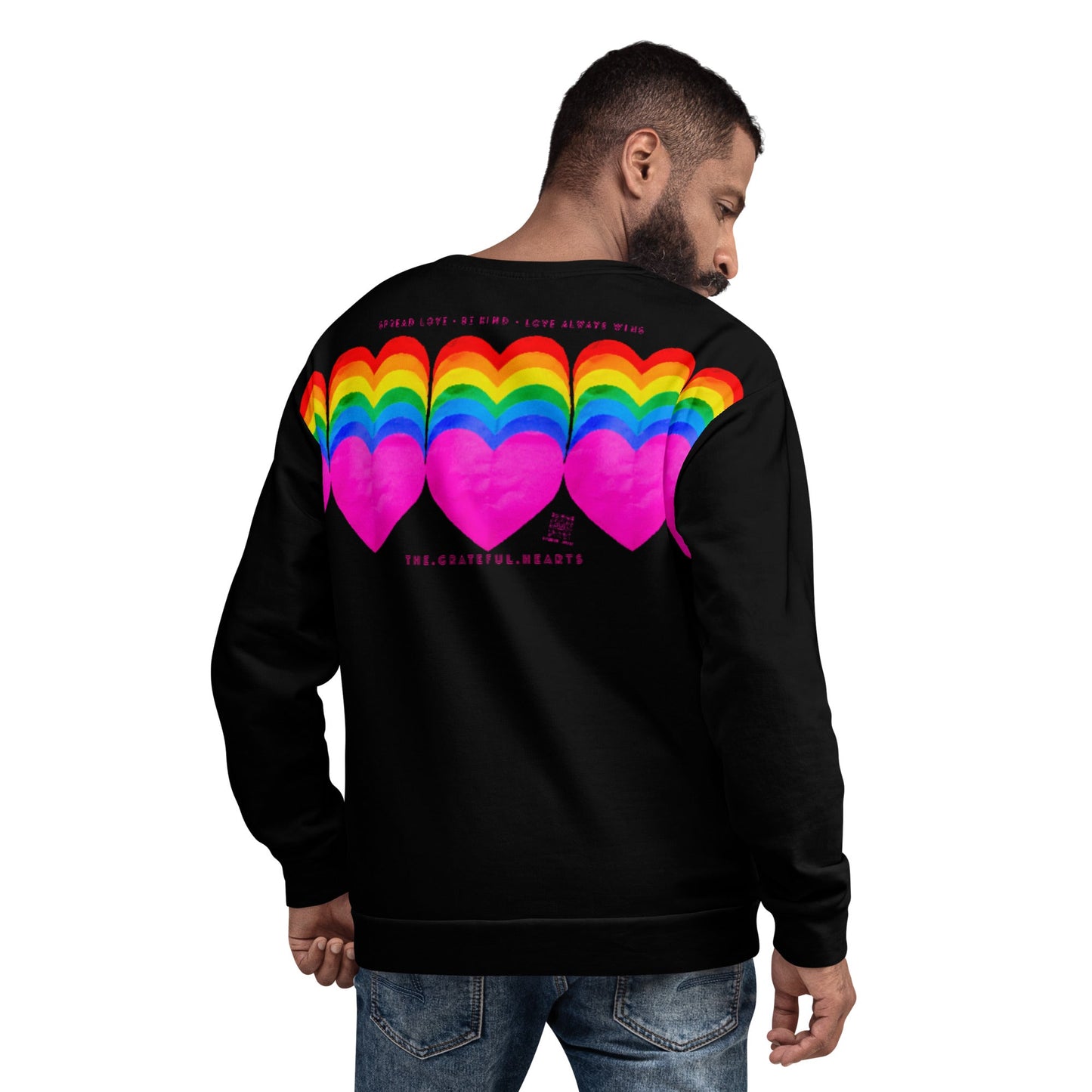 Rainbow Hearts ❤️ Unisex Fleece Sweatshirt - The Grateful Hearts