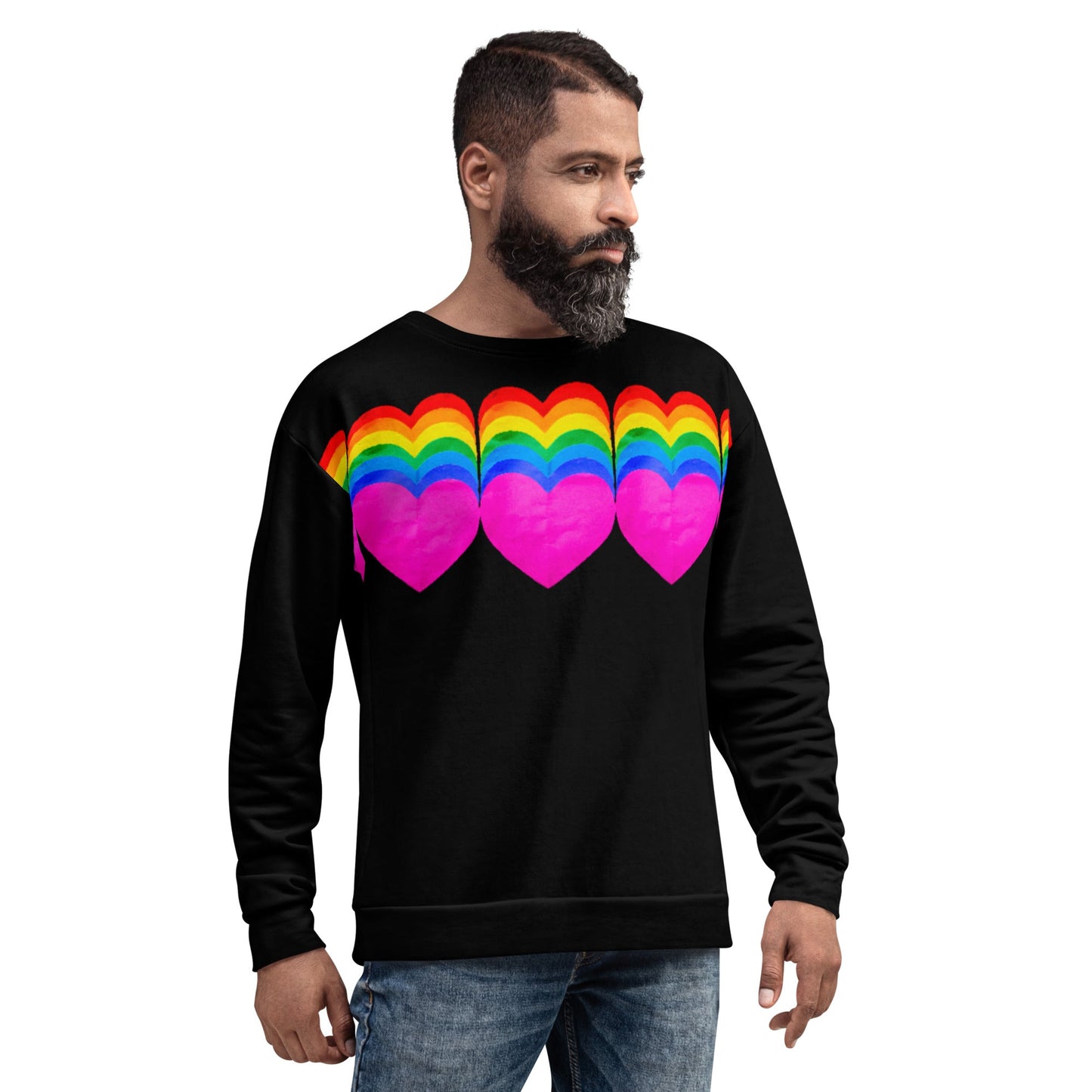 Rainbow Hearts ❤️ Unisex Fleece Sweatshirt - The Grateful Hearts